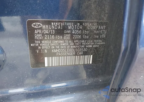 2013 Hyundai Elantra Gt from USA, damaged, VIN KMHD35LE6DU103530